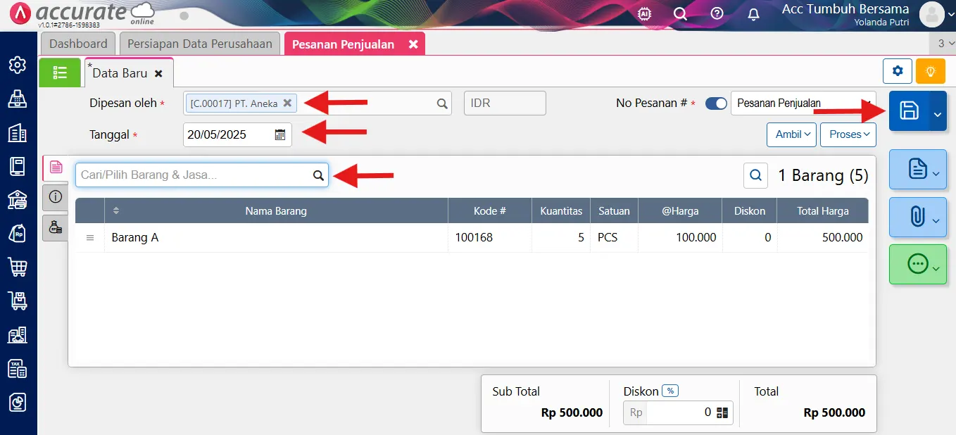 Cara membuat transaksi konsinyasi